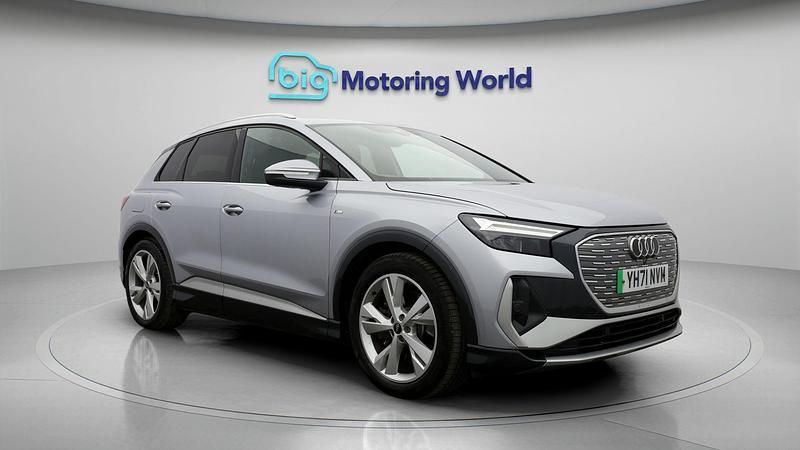 Silver Used 2021 Audi Q4 e-tron S-Line SUV | £18,600 (Fair price) - Image 1/4