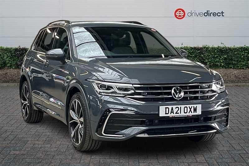 Grey Used 2021 VW Tiguan R-line SUV | £25,500 (Expensive) - Image 1/4