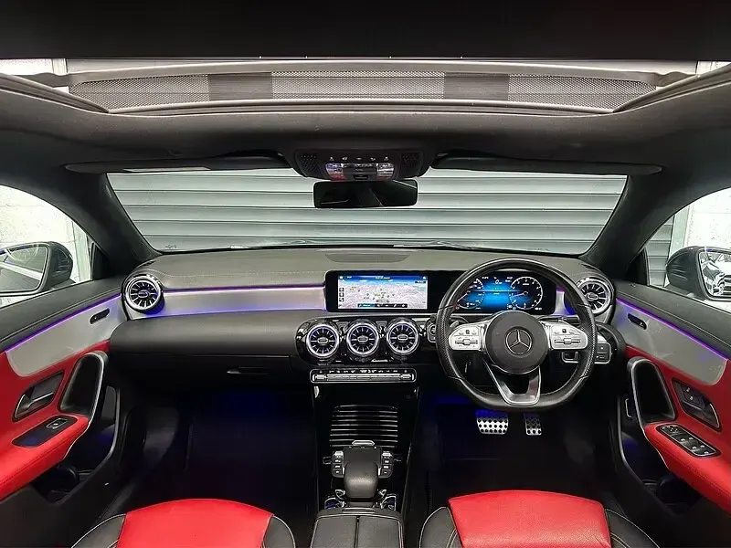Used Mercedes CLA180 AMG Line Premium Plus 136 HP (100 kW) 2022 Blue Coupe