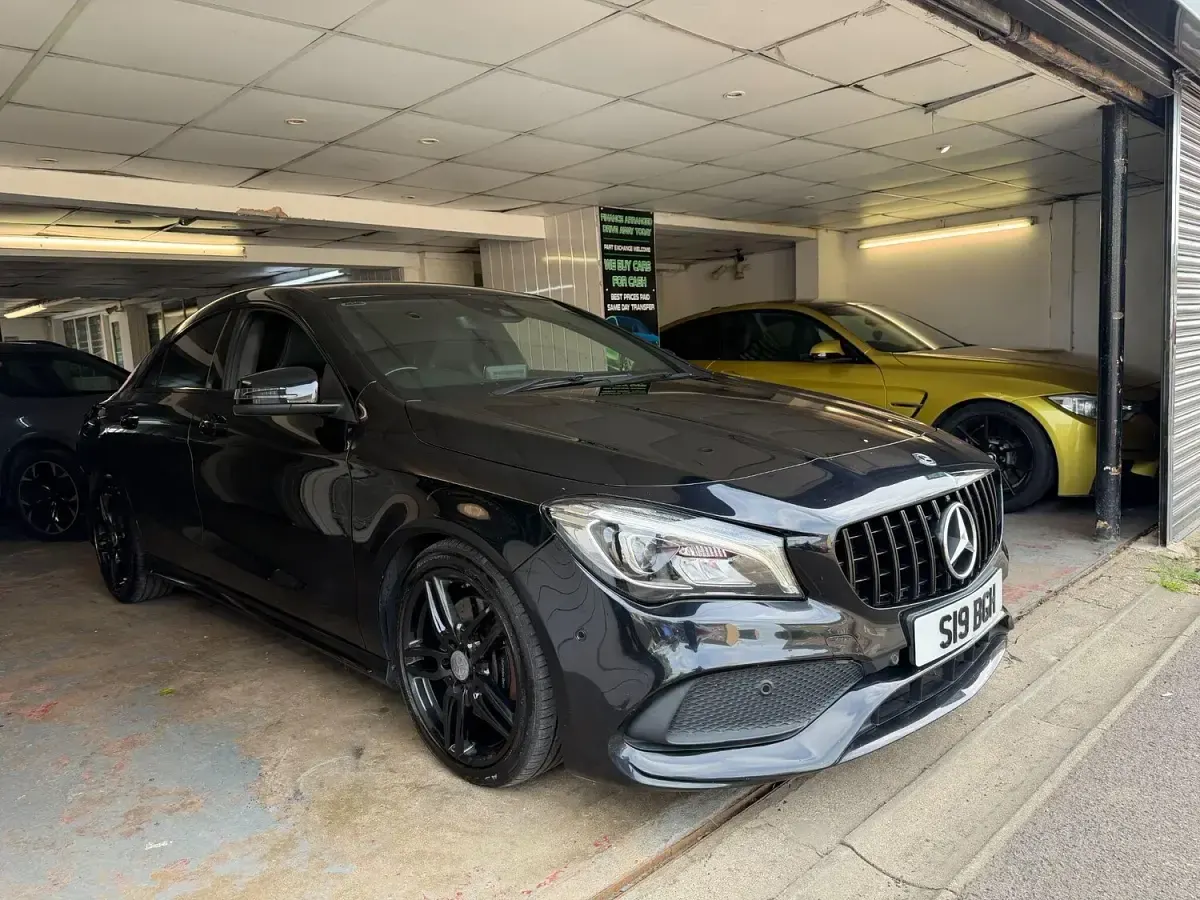 Used Mercedes CLA220 AMG line 177 HP (130 kW) 2018 Black Sedan