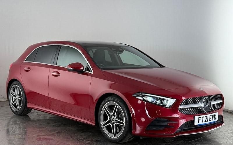 Red Used 2021 Mercedes A250 AMG Line Premium Plus Hatchback | £22,900 (Fair price) - Image 1/3