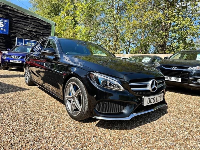 Used Mercedes C350e AMG line 293 HP (215 kW) 2017 Black Estate