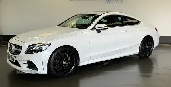 Used Mercedes C200 AMG line 2018 White Coupe