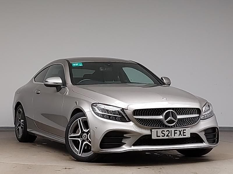 Used Mercedes C200 AMG line 184 HP (135 kW) 2021 Silver Coupe