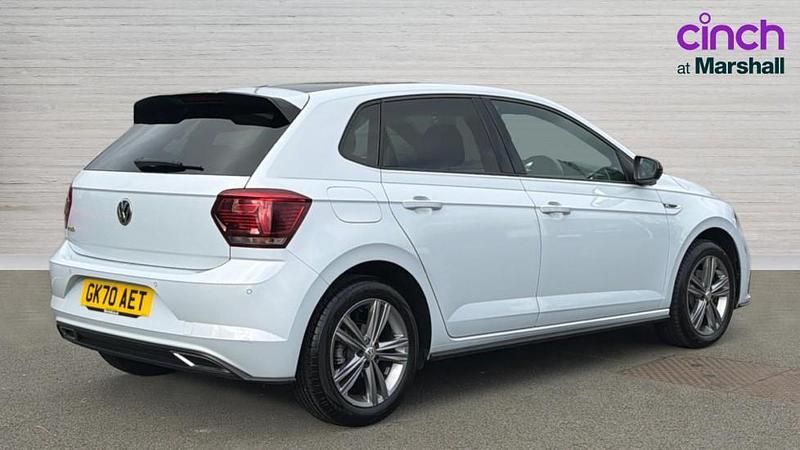Used VW Polo R-line 115 HP (84 kW) 2020 White silver metallic black Hatchback