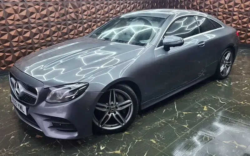 Used Mercedes E220 AMG line 194 HP (142 kW) 2019 Grey Coupe