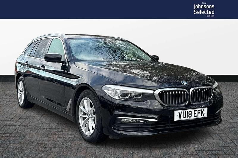 Black Used 2018 BMW 520 Sport Line Estate | £13,691 (Super price) - Image 1/4