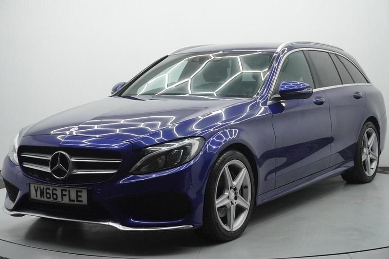 Used Mercedes C200 AMG line 2017 Blue Estate