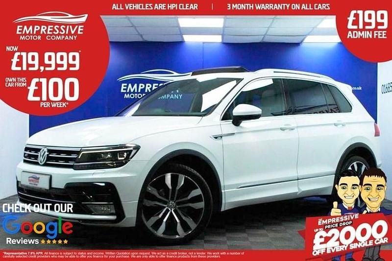 White Used 2017 VW Tiguan R-line SUV | £19,999 (Fair price) - Image 1/1
