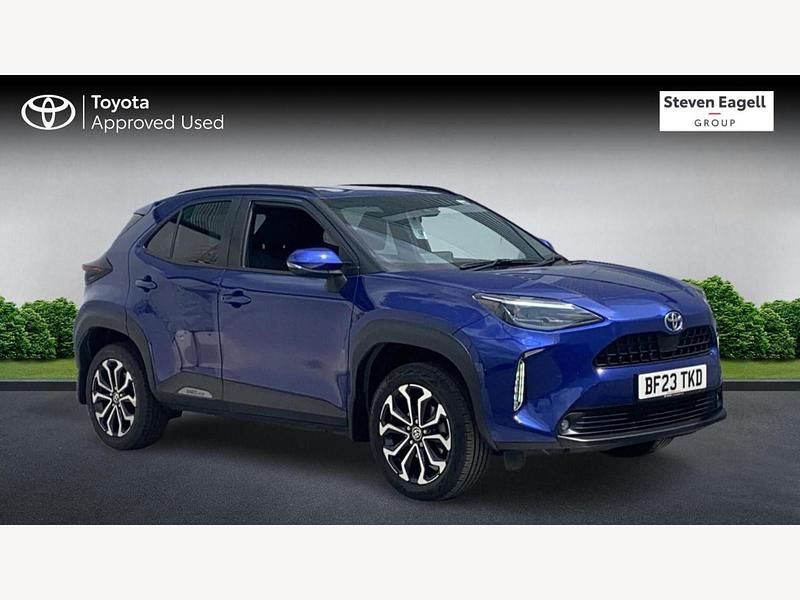 Blue Used 2023 Toyota Yaris Hybrid Design Hatchback | £20,658 (Expensive) - Image 1/3