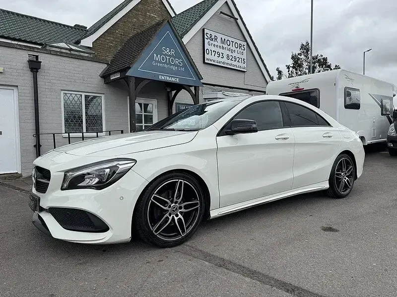 Used Mercedes CLA180 AMG line 122 HP (89 kW) 2017 White Sedan