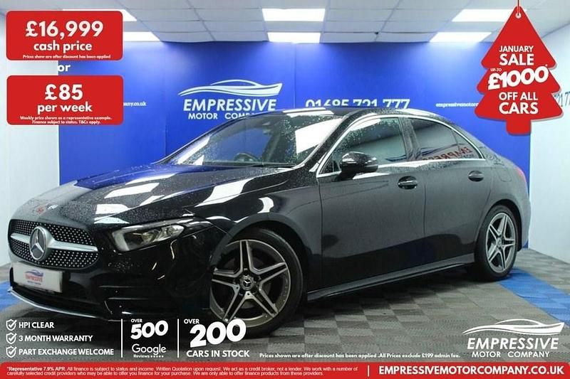 Black Used 2019 Mercedes A200 AMG line Sedan | £16,999 (Fair price) - Image 1/4
