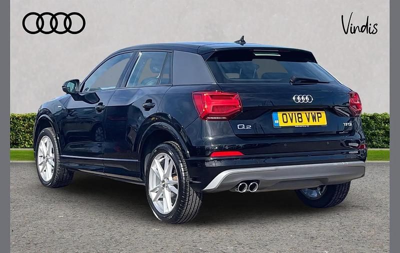 Used Audi Q2 S-Line 150 HP (110 kW) 2018 Mythos black, metallic SUV