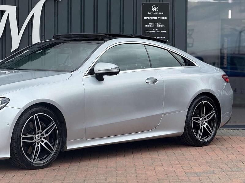 Used Mercedes E220 AMG Line Premium 194 HP (142 kW) 2017 Silver Coupe