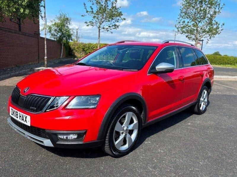 Red Used 2018 Skoda Octavia Scout Estate | £11,495 - Image 1/4