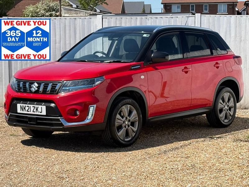 Red Used 2021 Suzuki Vitara SZ-T SUV | £14,499 (Fair price) - Image 1/4