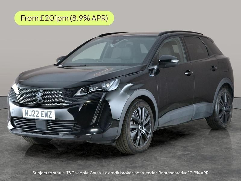 Black Used 2022 Peugeot 3008 Premium SUV | £15,459 (Good price) - Image 1/2