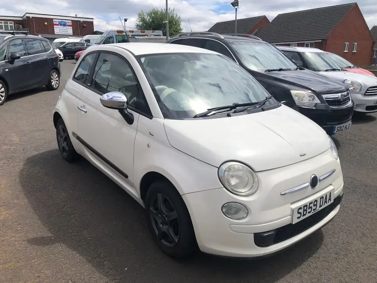 Used Fiat 500 Pop 69 HP (50 kW) 2009 White Cabriolet