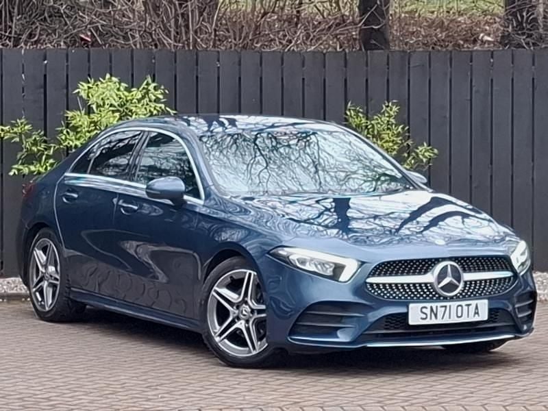 Blue Used 2021 Mercedes A180 AMG line Sedan | £20,998 (Fair price) - Image 1/4
