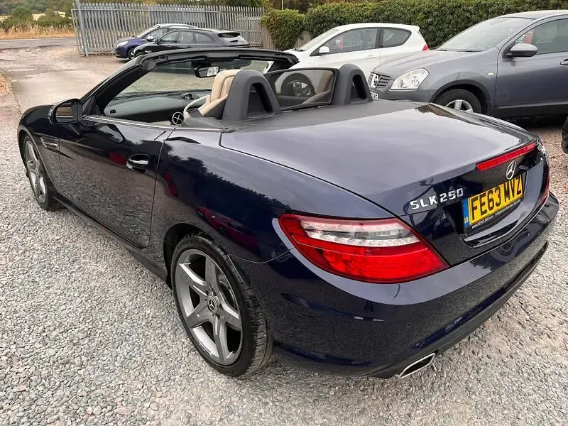 Used Mercedes SLK250 AMG 204 HP (150 kW) 2013 Blue Cabriolet