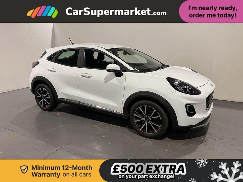 White Used 2021 Ford Puma Titanium Hatchback | £14,497 (Super price) - Image 1/3