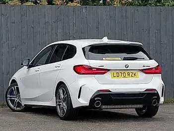 Used BMW M135 Comfort Edition 306 HP (225 kW) 2020 White Hatchback