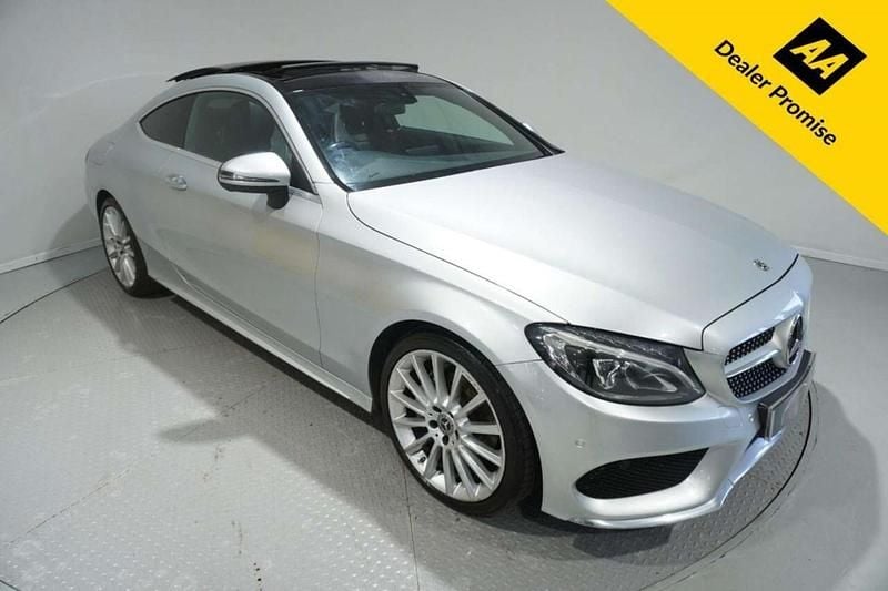 Used Mercedes C220 AMG Line Premium 170 HP (125 kW) 2017 Silver Coupe
