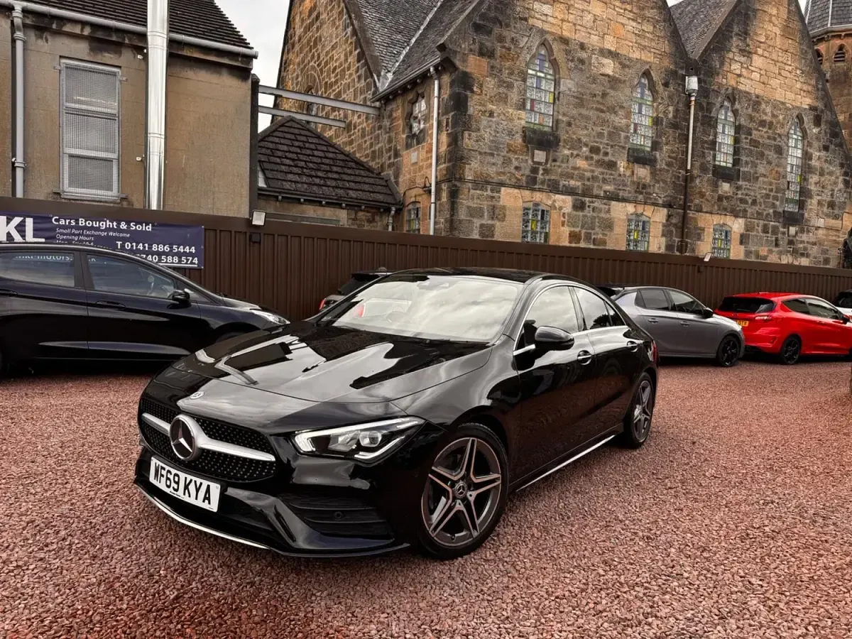 Used Mercedes CLA180 AMG Line Premium 136 HP (100 kW) 2019 Black Coupe