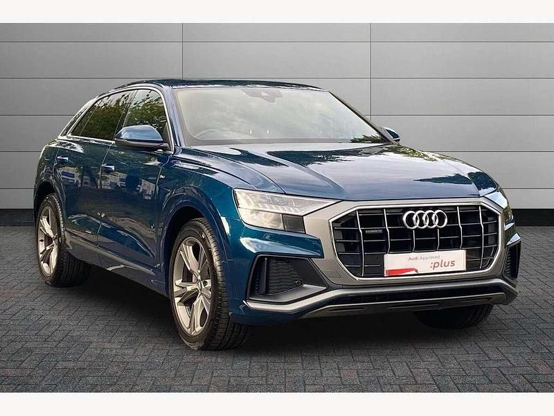 Blue Used 2019 Audi Q8 S-Line SUV | £35,495 (Good price) - Image 1/4