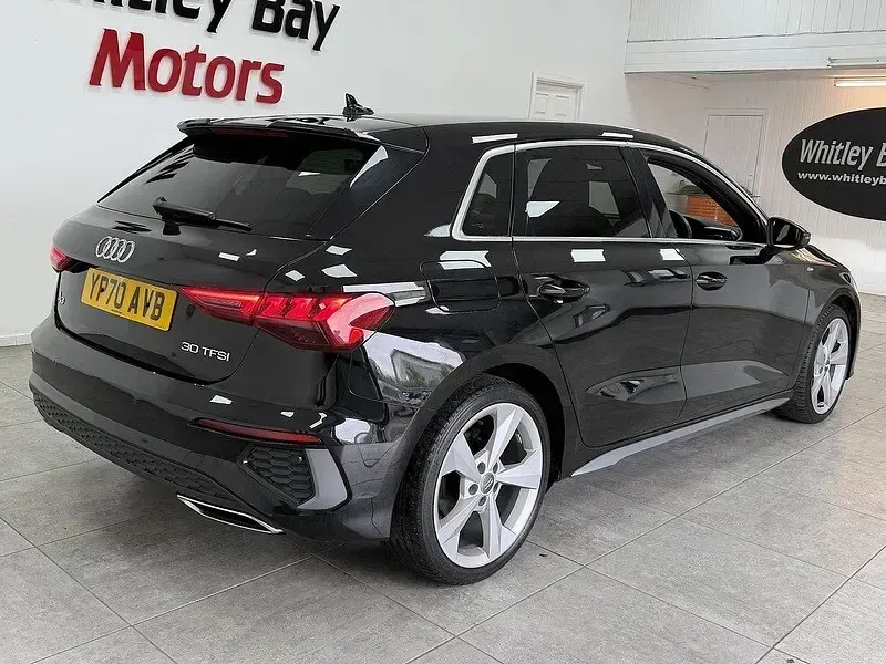 Used Audi A3 S-Line 110 HP (80 kW) 2020 Black Sedan