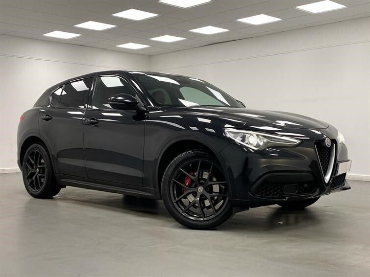Black Used 2018 Alfa Romeo Stelvio SUV | £20,395 (Good price) - Image 1/4
