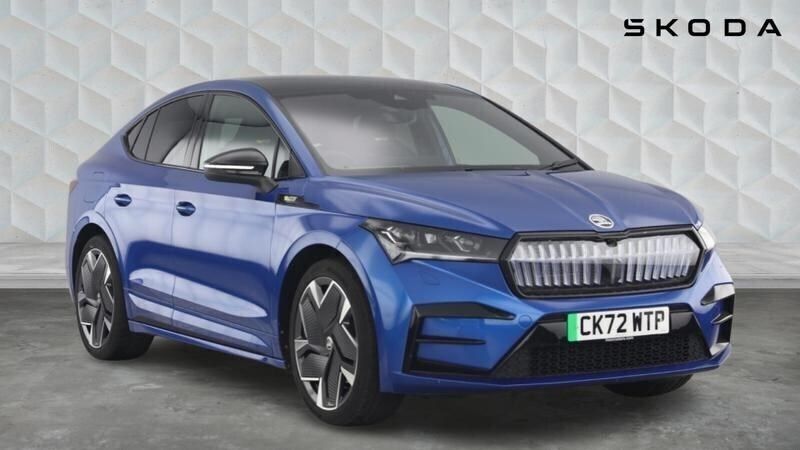 Blue Used 2022 Skoda Enyaq iV vRS SUV | £27,943 (Good price) - Image 1/4