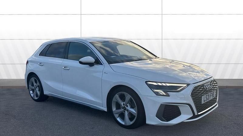Used Audi A3 S-Line 150 HP (110 kW) 2021 White Hatchback