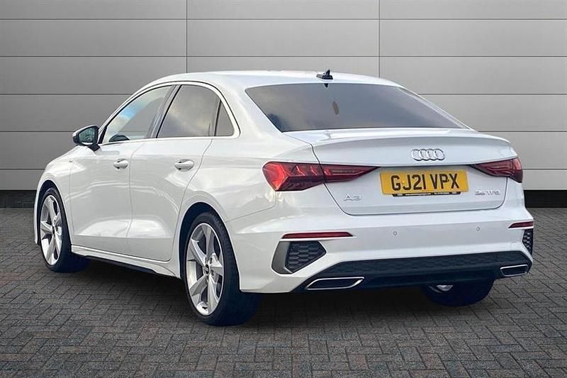 Used Audi A3 S-Line 150 HP (110 kW) 2021 White Sedan