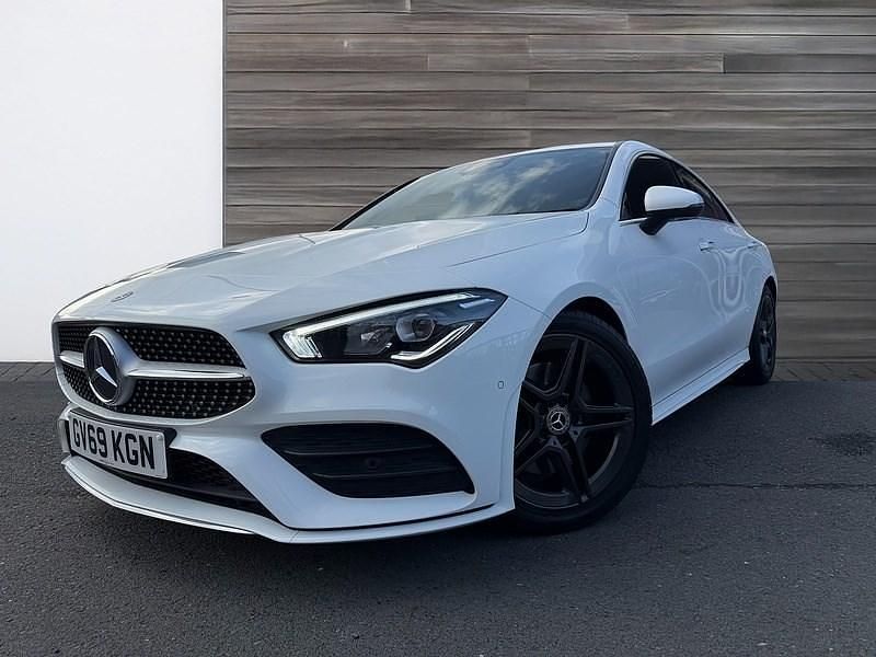 Used Mercedes CLA200 AMG Line Premium 163 HP (119 kW) 2019 White Coupe