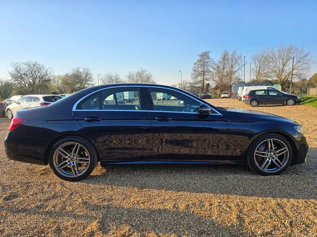 Used Mercedes E220 AMG line 194 HP (142 kW) 2017 Blue Sedan