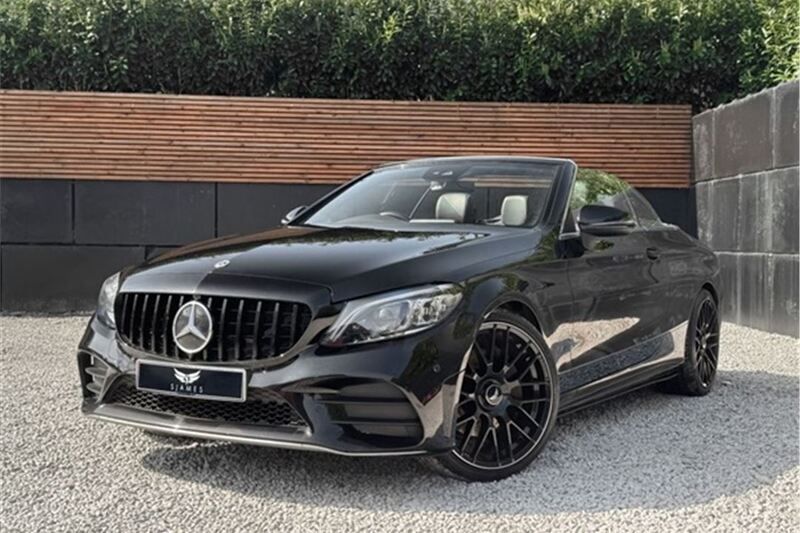 Black Used 2019 Mercedes C220 AMG line Cabriolet | £19,750 (Fair price) - Image 1/4