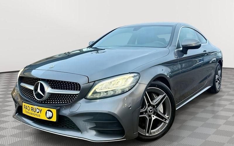 Used Mercedes C300 AMG line 258 HP (189 kW) 2019 Grey Coupe
