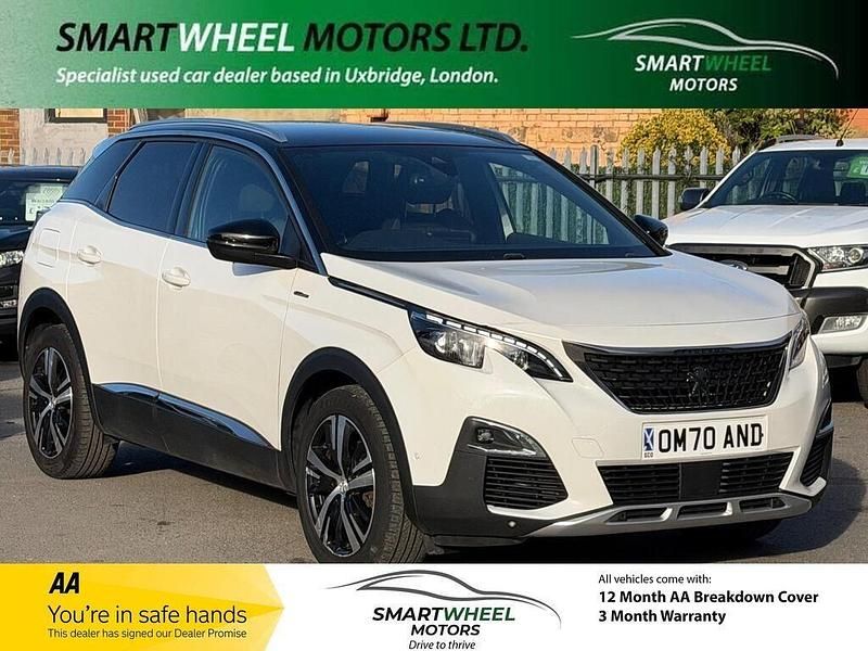 White Used 2020 Peugeot 3008 GT-line Hatchback | £14,240 (Fair price) - Image 1/4