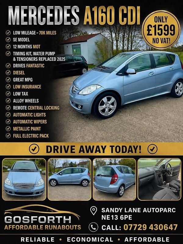 Used Mercedes A160 Avantgarde 2009 Blue Hatchback
