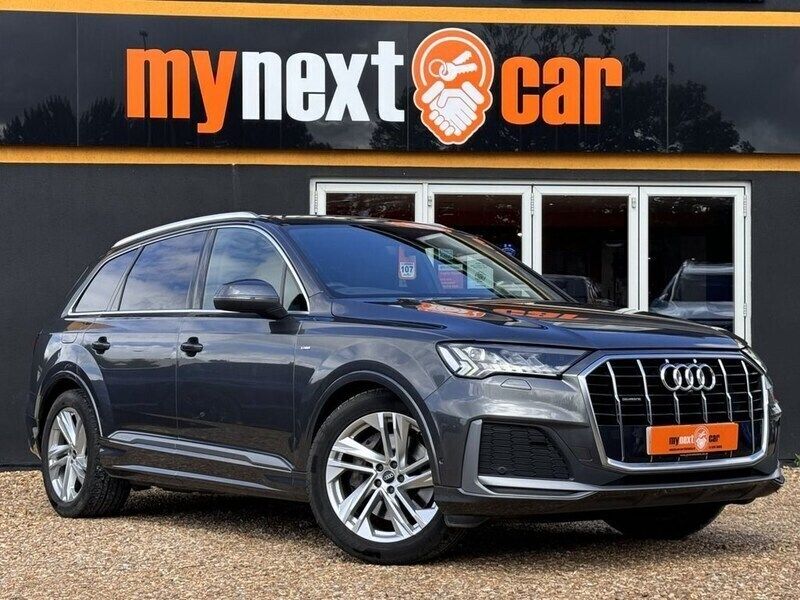Grey Used 2021 Audi Q7 S-Line SUV | £40,995 (Fair price) - Image 1/4