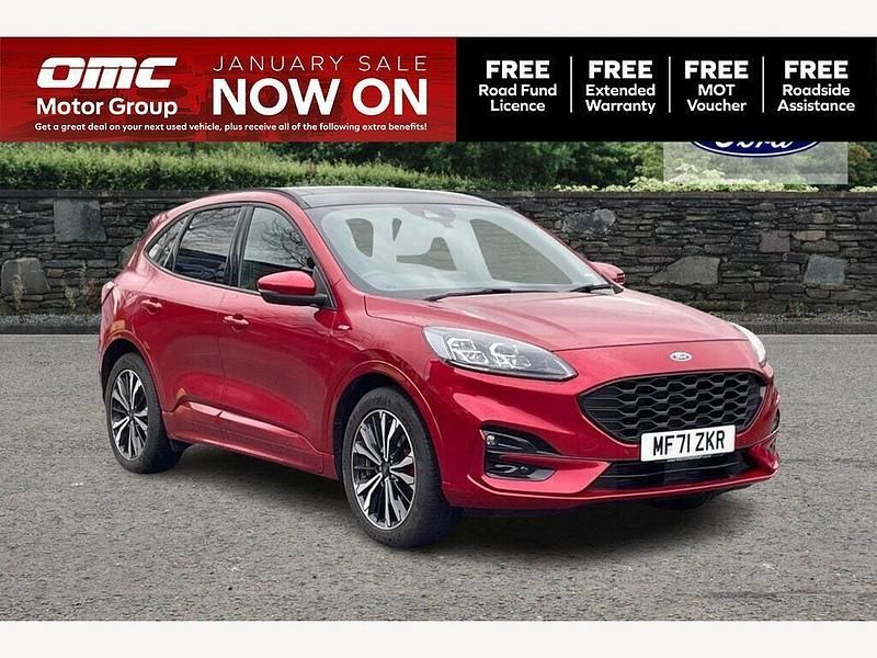 Red Used 2021 Ford Kuga ST-Line X SUV | £19,436 (A bit pricey) - Image 1/4