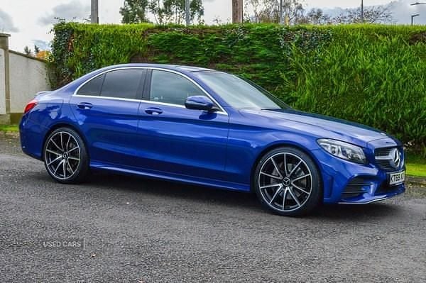 Blue Used 2020 Mercedes C300 AMG line Sedan | £20,950 (Fair price) - Image 1/3