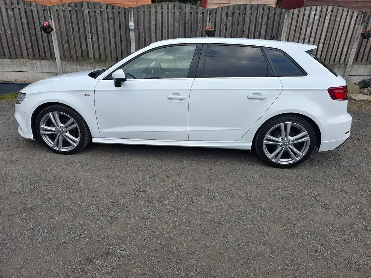 Used Audi A3 S-Line 150 HP (110 kW) 2019 White Sedan
