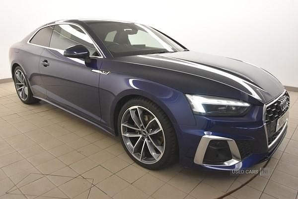 Blue Used 2021 Audi A5 S-Line Coupe | £20,995 (Good price) - Image 1/4