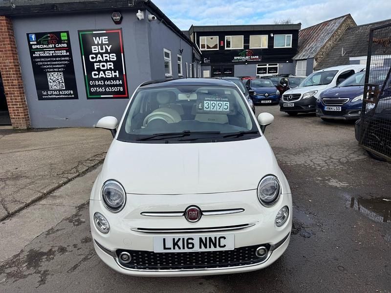 Used Fiat 500 Lounge 2016 White Hatchback