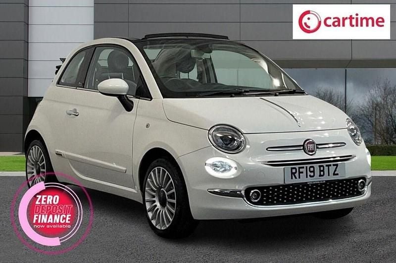 White Used 2019 Fiat 500C Lounge Cabriolet | £7,777 (Fair price) - Image 1/4