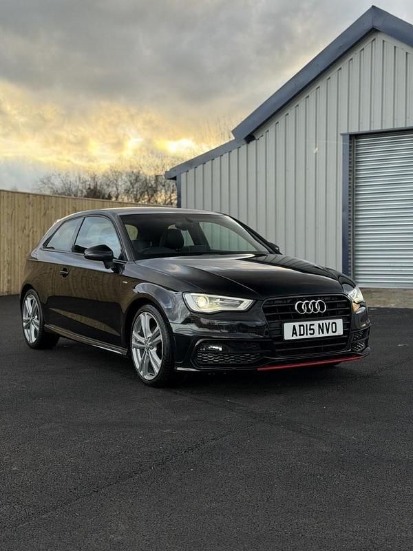 Used Audi A3 S-Line 110 HP (80 kW) 2015 Black Hatchback