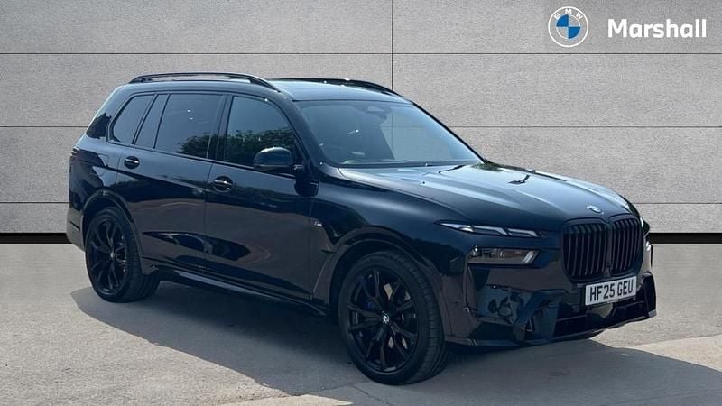 Black sapphire Used 2025 BMW X7 M Sport SUV | £74,333 (Good price) - Image 1/4