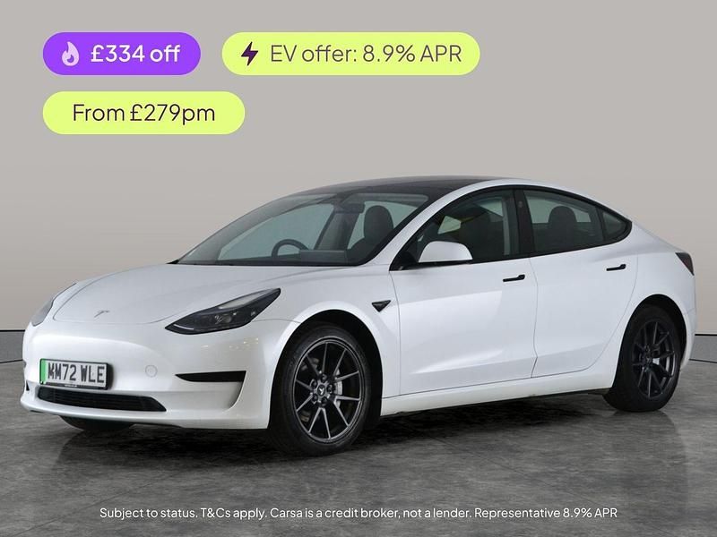 White Used 2022 Tesla Model 3 RWD Sedan | £16,501 (Fair price) - Image 1/2